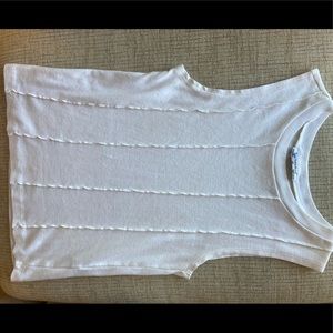 Zara white ruffle detail tank top!